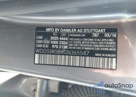 2016 Mercedes-Benz Cla 250 4Matic z USA, uszkodzony, nr VIN WDDSJ4GB6GN365547